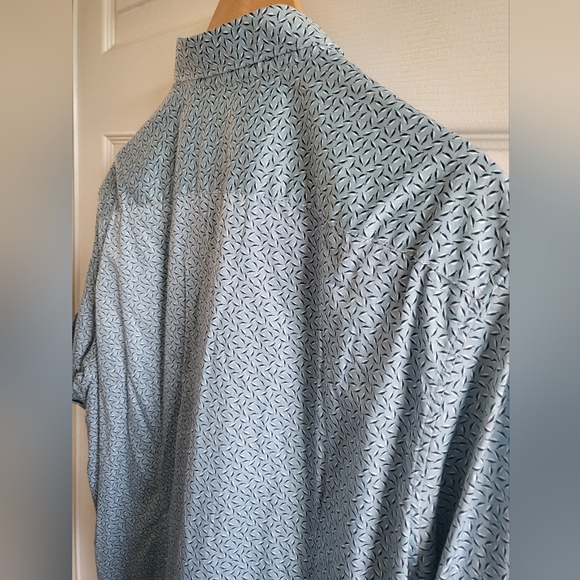 Ted Baker Blue Printed Button Down Shirt - Picture 6 of 12